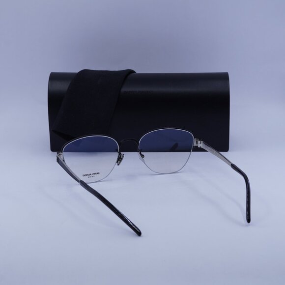 Saint Laurent SL M64 004 Cat Eye Eyeglasses 54mm – Black/Silver - Picture 5 of 10